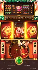 Piggy Gold · Membaca komposisi simbol pada tiga rel utama dan papan ringkasan di bagian atas.